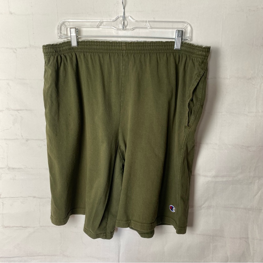Champion Cotton Jogger Shorts Olive Green